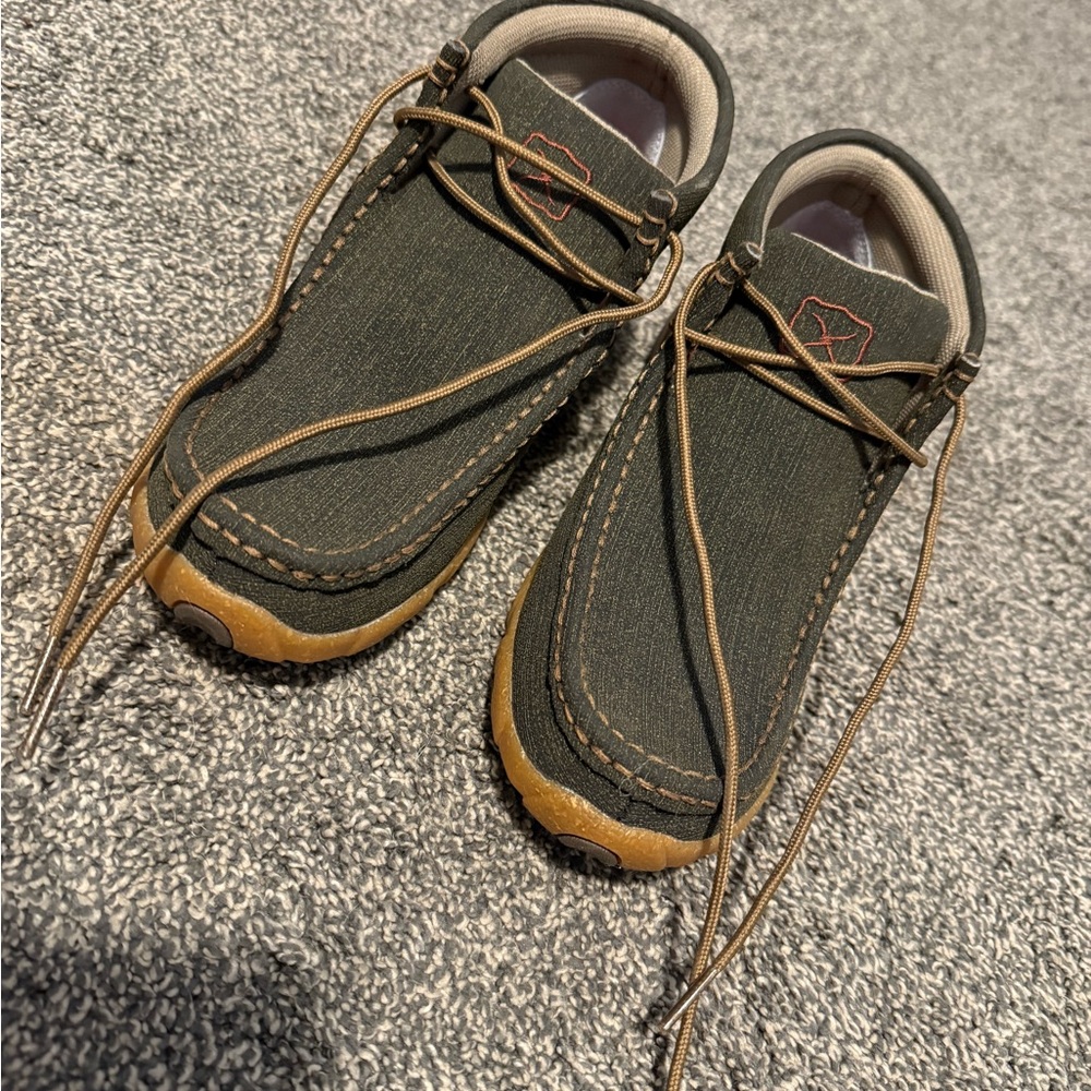 Twisted X Olive and Tan Ankle Boots